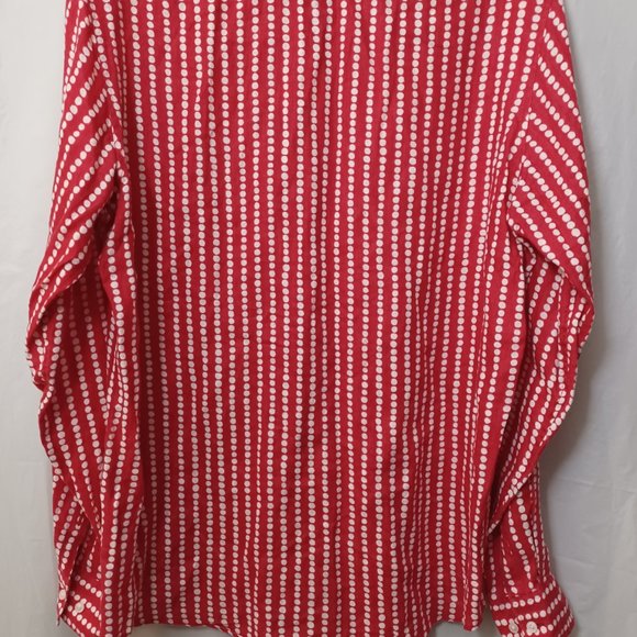 MICHAEL KORS SLIM FIT POKA DOT  LINEN SHIRT - Picture 2 of 10